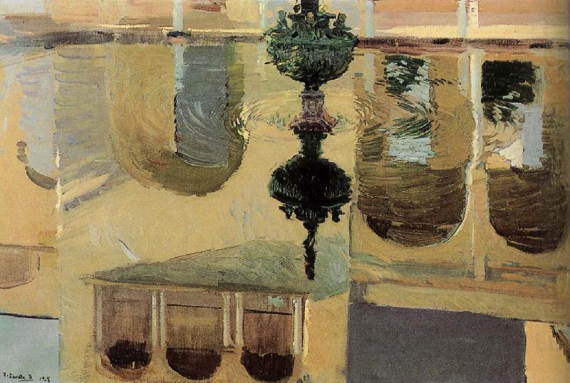 The reflection of the pool water, Joaquin Sorolla